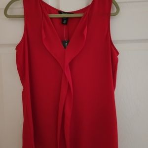 Red White House Black Market Top